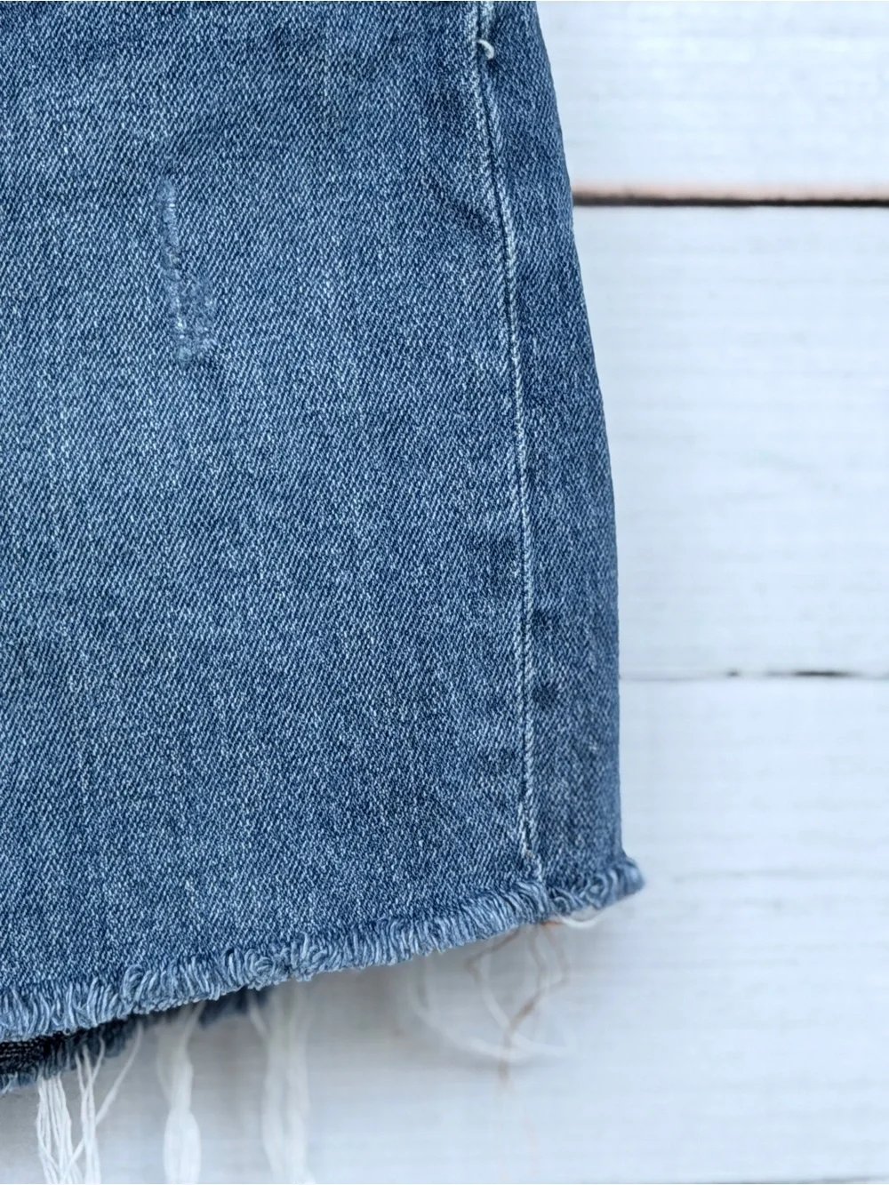 Madewell Blue Distressed Denim Cutoff Shorts